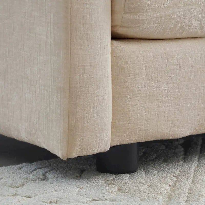 3-Piece Sofa Oversized Sofa Comfy Chenille Deep Seat Sofa Couch with 2 Loveseat and 3 Seater Sofa