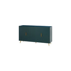 Wood TV Stand with Storage Cabinet & Adjustable Shelves, Media TV Console for Living Room Bedroom