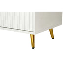 Wood TV Stand with Storage Cabinet & Adjustable Shelves, Media TV Console for Living Room Bedroom