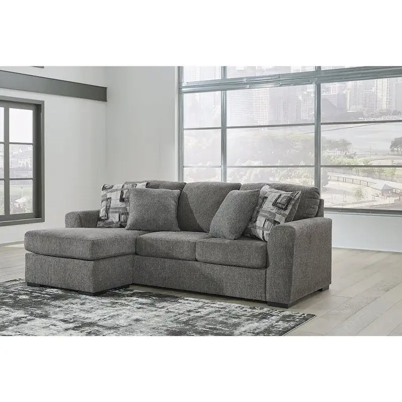  Gardiner Pewter Sofa Chaise - 101W x 63D x 40H