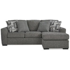 Pewter Sofa Chaise - 101W x 63D x 40H