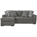 Pewter Sofa Chaise - 101W x 63D x 40H