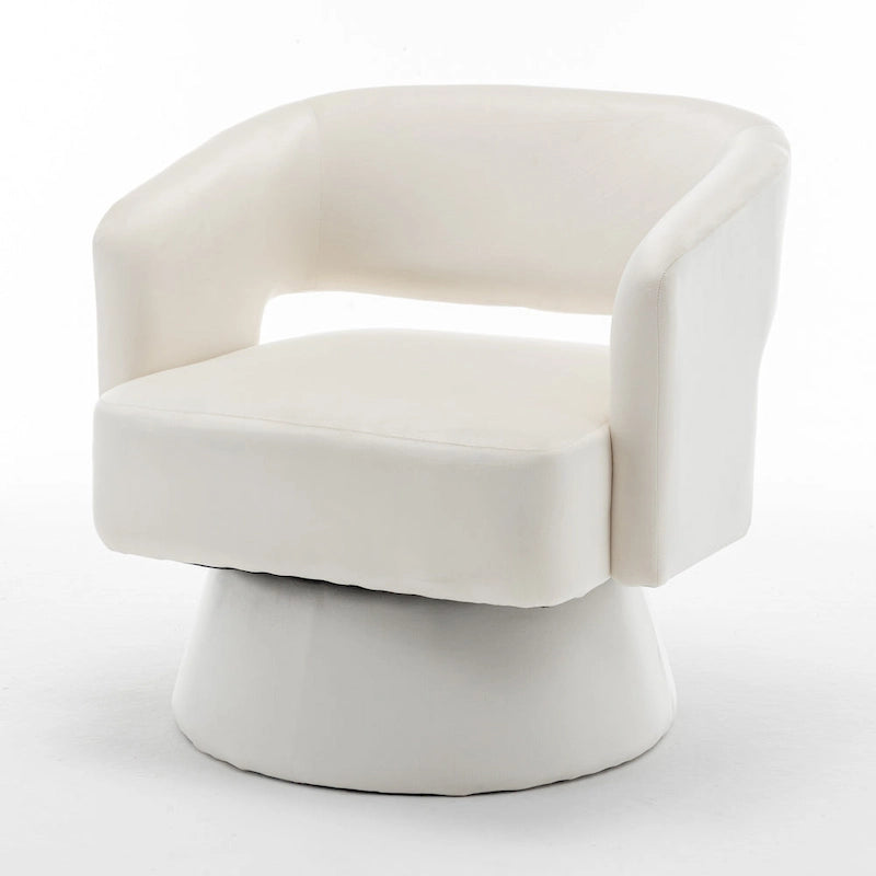 Velvet Swivel Barrel Chair