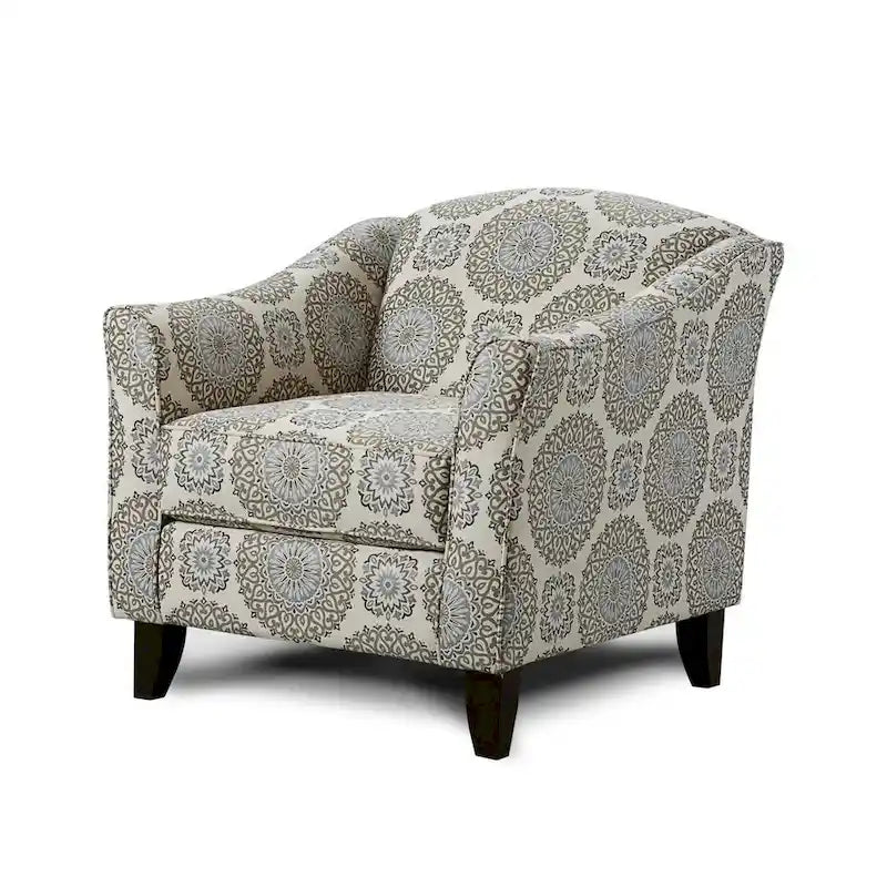Twilight Grey Rayon Accent Chair