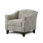 Twilight Grey Rayon Accent Chair