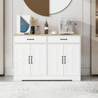 Farmhouse Buffet Cabinet: Rustic Charm with 2 Drawers, 4 Doors