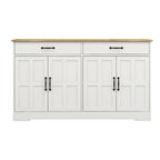 Farmhouse Buffet Cabinet: Rustic Charm with 2 Drawers, 4 Doors
