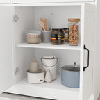Farmhouse Buffet Cabinet: Rustic Charm with 2 Drawers, 4 Doors