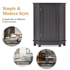Bathroom Cabinet Triangle Corner Storage Cabinet with Shelf Modern Style - 17.5 L x 17.5 W x 31.4 H