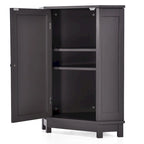 Bathroom Cabinet Triangle Corner Storage Cabinet with Shelf Modern Style - 17.5 L x 17.5 W x 31.4 H