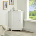 Bathroom Cabinet Triangle Corner Storage Cabinet with Shelf Modern Style - 17.5 L x 17.5 W x 31.4 H