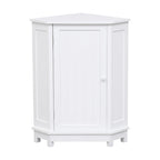 Bathroom Cabinet Triangle Corner Storage Cabinet with Shelf Modern Style - 17.5 L x 17.5 W x 31.4 H