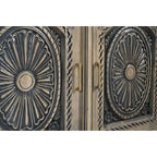2-Drawer 2-Door Carved Solid Wood Sideboard