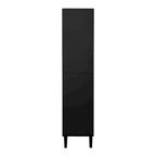 Tall Storage Show Cabinet with 2 Glass Display Door & 2 Doors