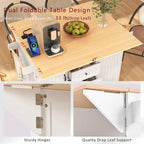 55.7Kitchen Island,2 Drop Leaf,Rolling Kitchen Cart on 5 Wheels,Power Outlet,Folding Dining Table,Spice & Towel Rack,3 Drawers